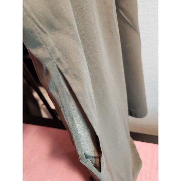 3.1 Phillip Lim Olive Silk Blend Shift Dress Size 6 w/ Pockets High-End Designer - Picture 3 of 4